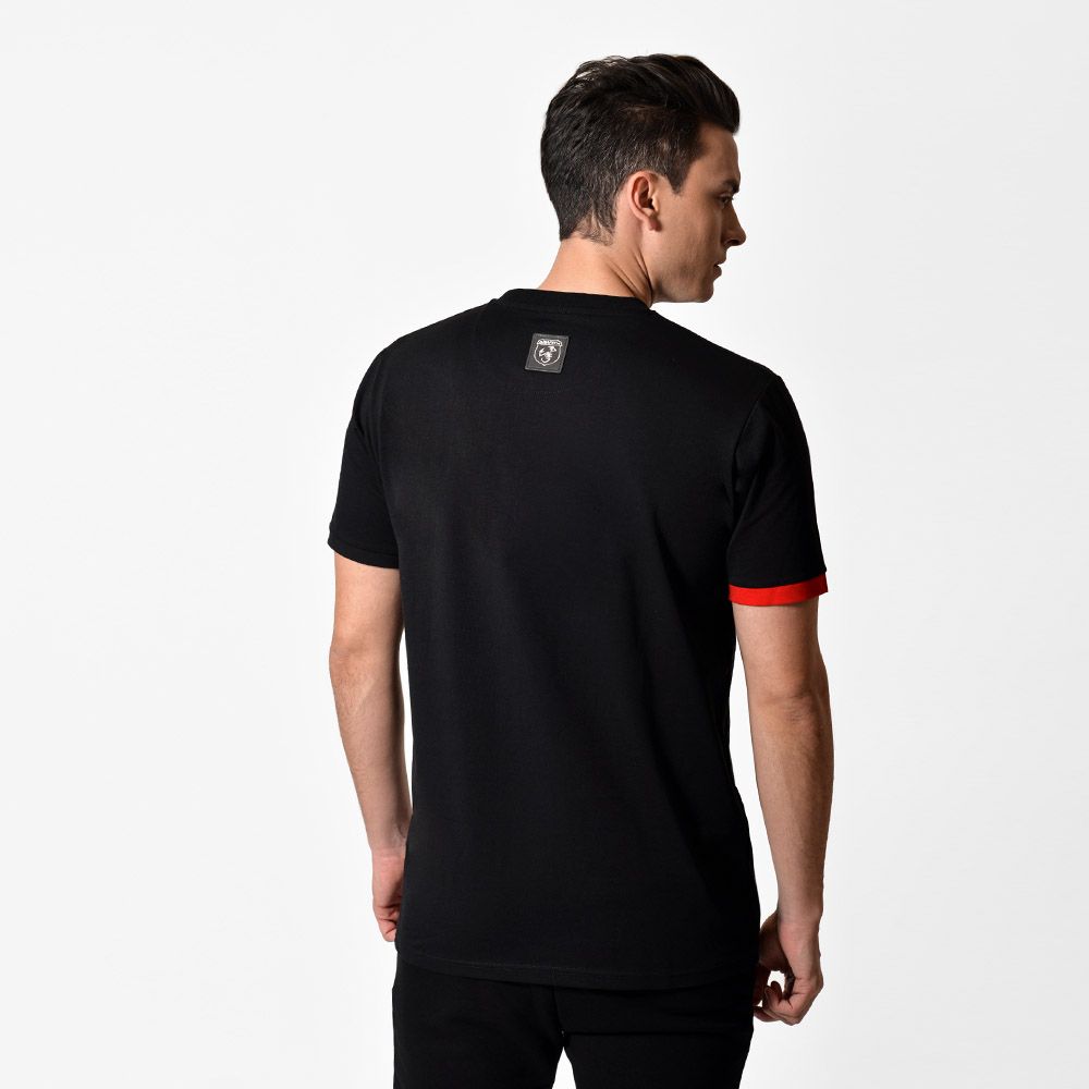 Abarth Herren T-Shirt mit weißem Abarth 3D-Schriftzug | Farbe Schwarz 